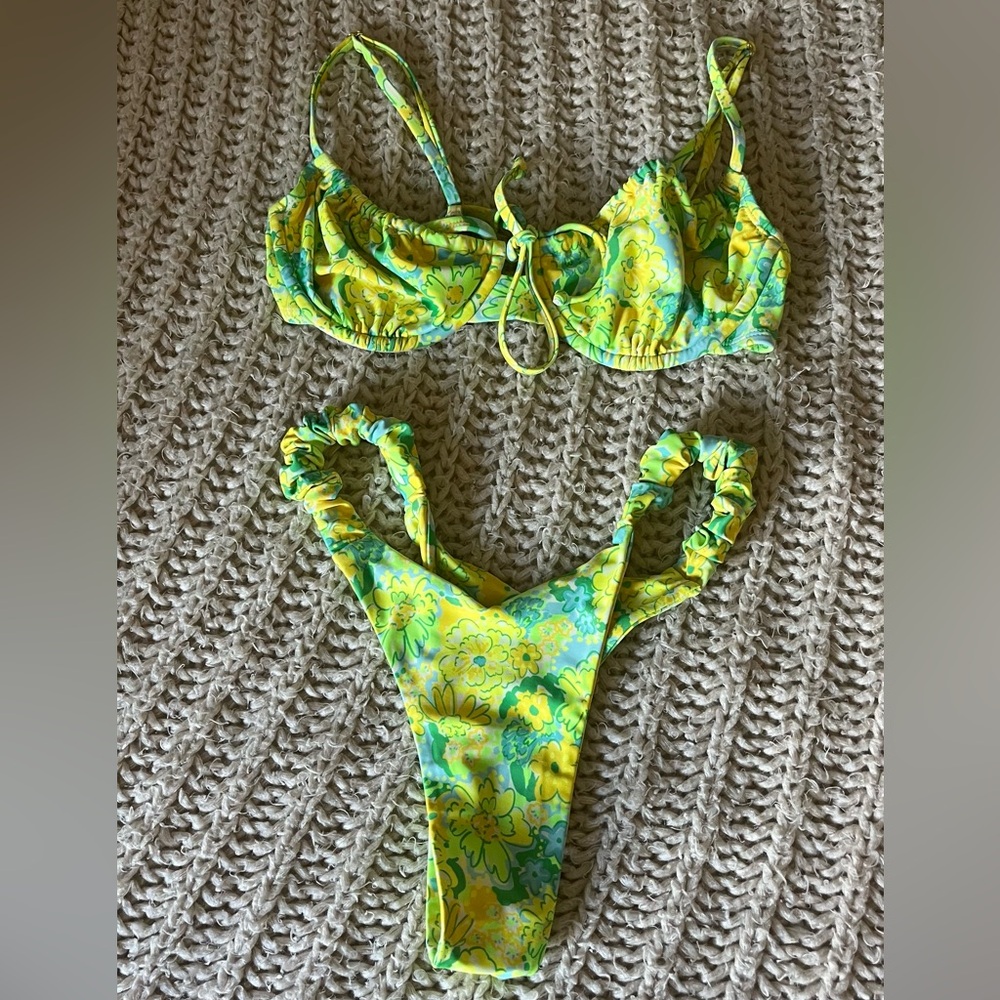 Kulani Bikini Set in Yellow and Green